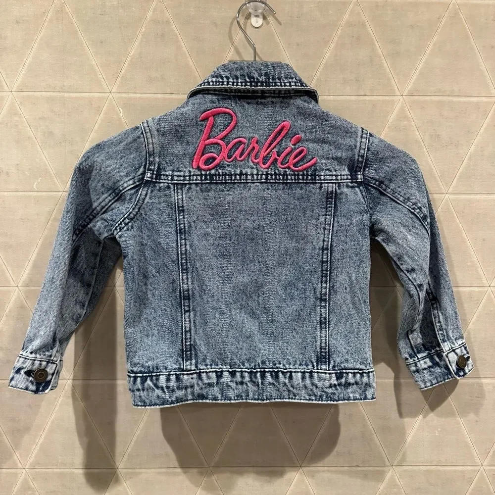Barbie Embroidered Denim Jacket Size XS